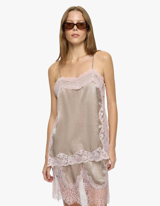 Lily Top - Grey/Pink