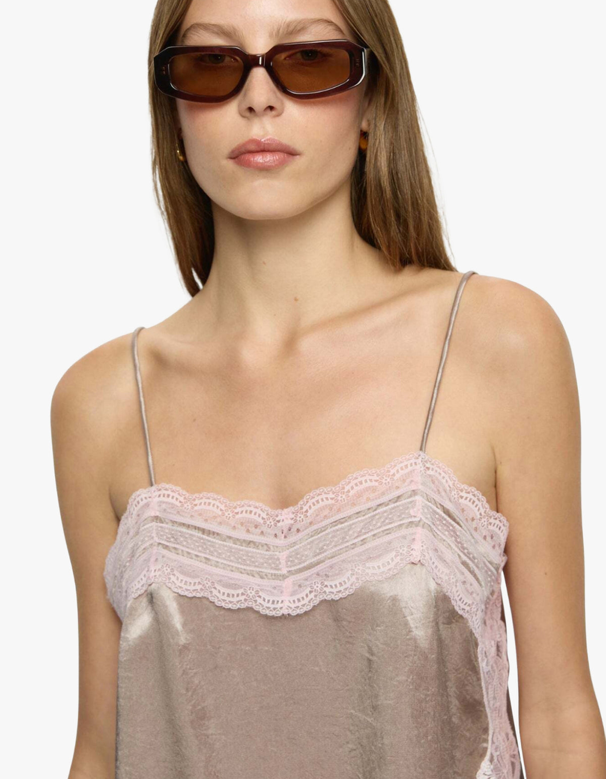 Lily Top - Grey/Pink