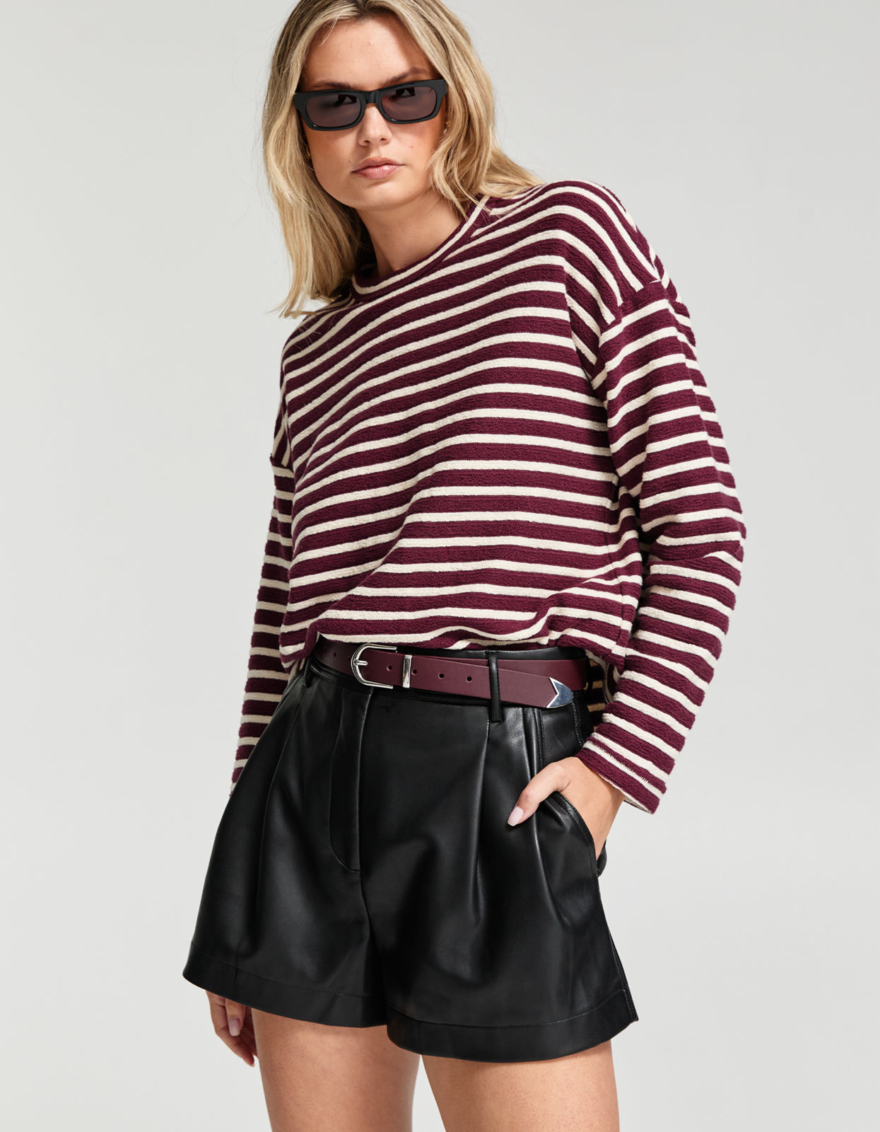 Boston Faux Leather Short - Black