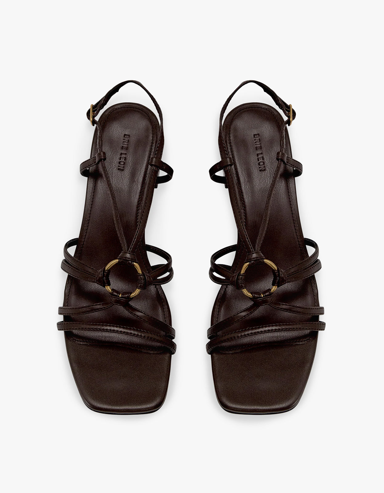 Piper Mid Heel Sandal - Chocolate