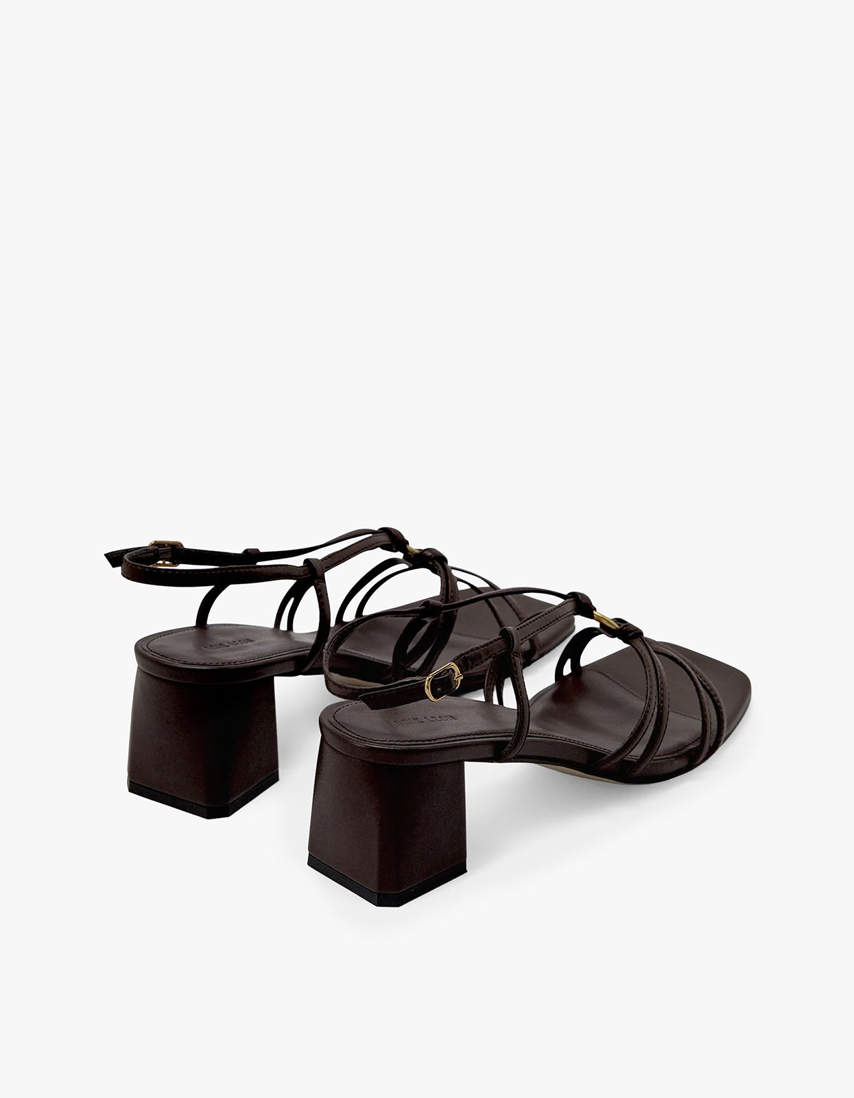 Piper Mid Heel Sandal - Chocolate