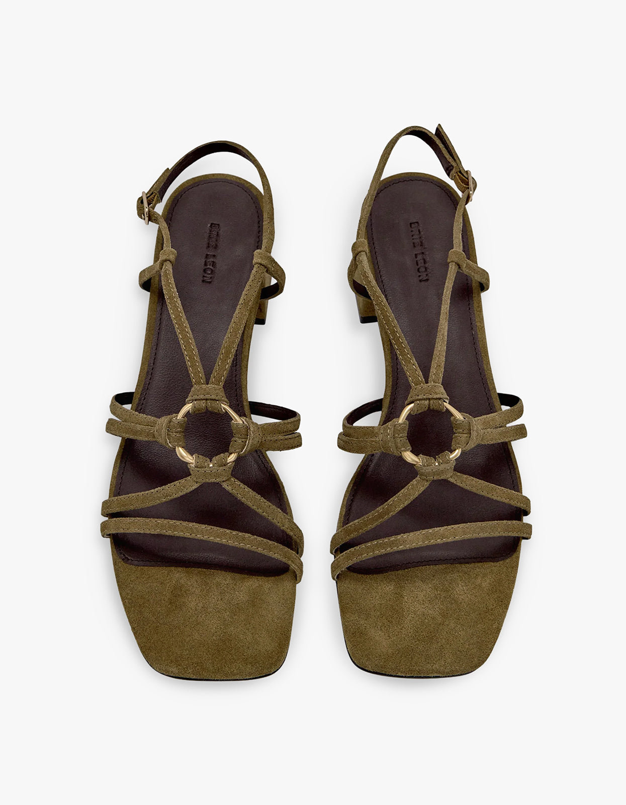 Piper Mid Heel Sandal - Moss