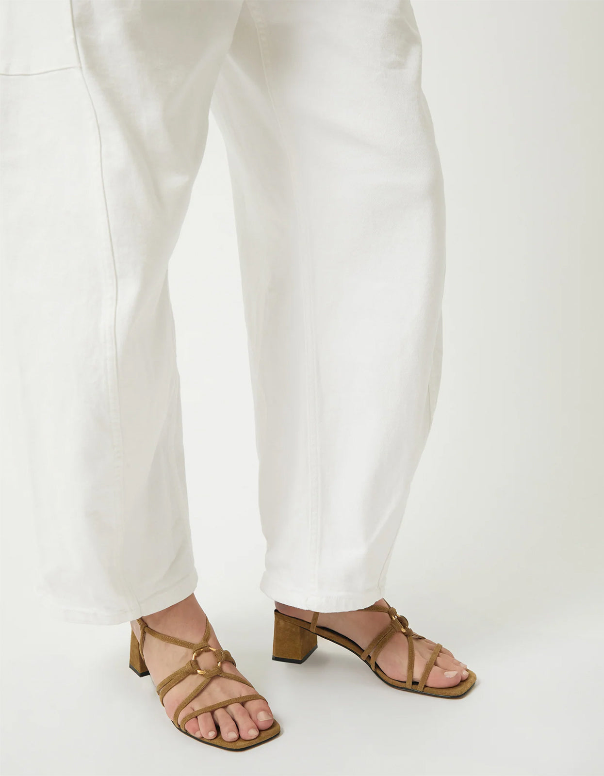 Piper Mid Heel Sandal - Moss