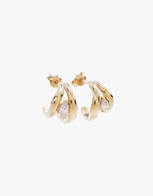 Celestial Path Hoops - 18K Gold Vermeil