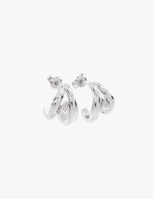 Celestial Path Hoops - Sterling Silver