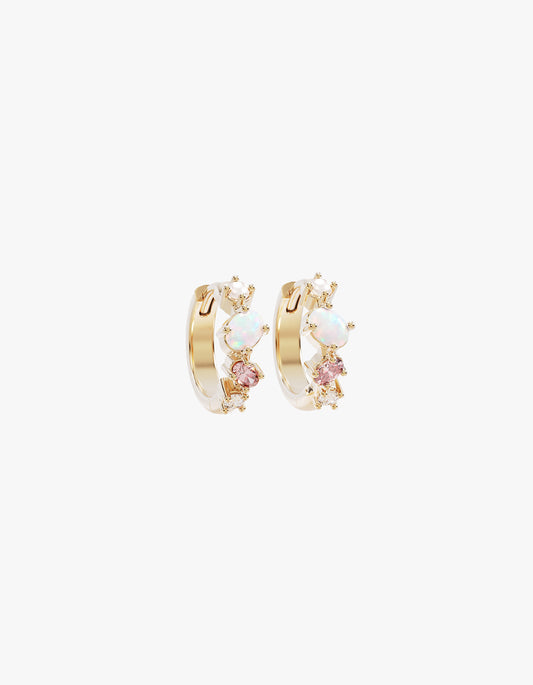 Cosmic Bloom Hoops - 18K Gold Vermeil