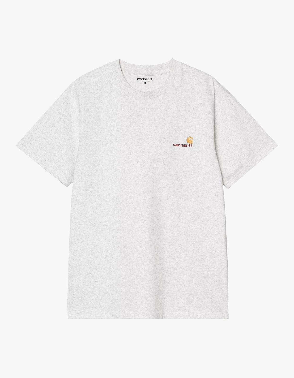 S/S American Script T Shirt - Ash Heather