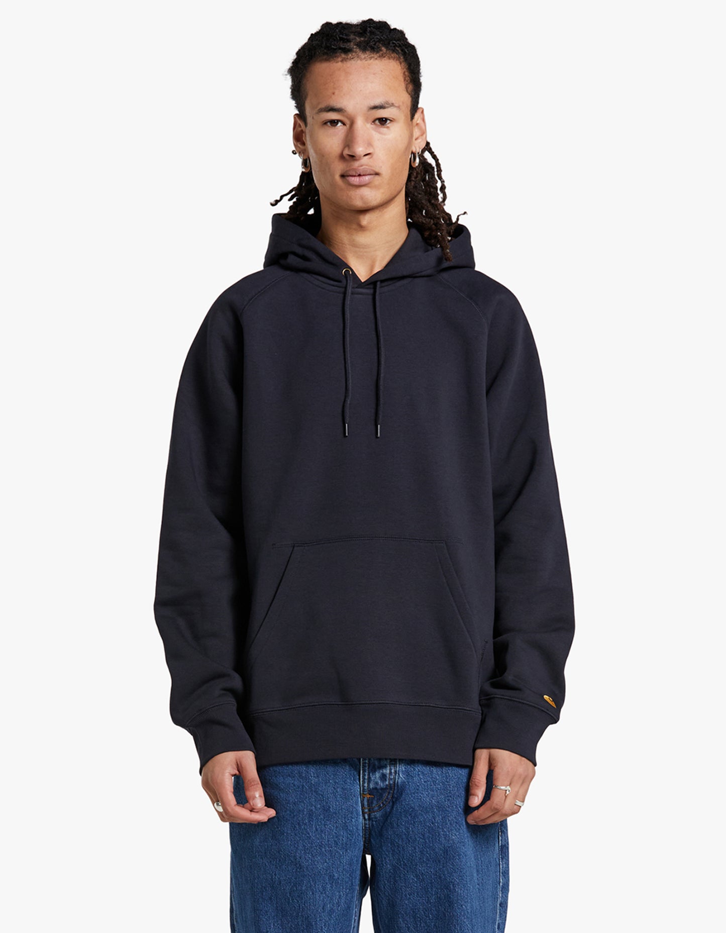 Hooded Chase Sweat - Dark Navy/Gold