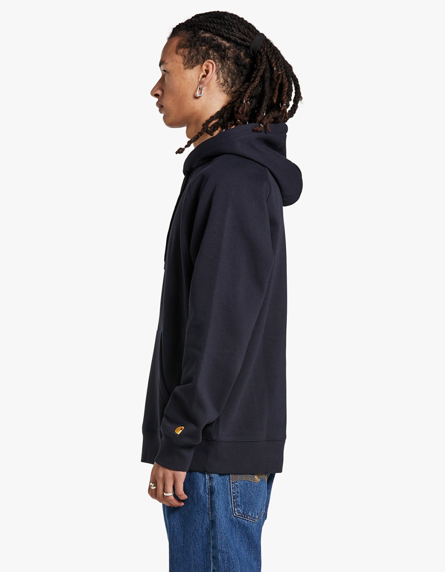 Hooded Chase Sweat - Dark Navy/Gold