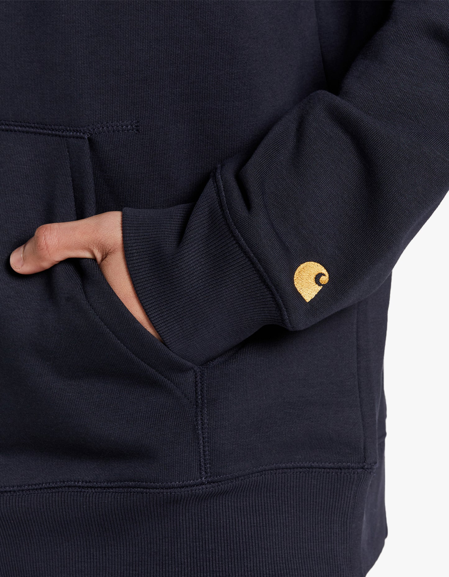 Hooded Chase Sweat - Dark Navy/Gold