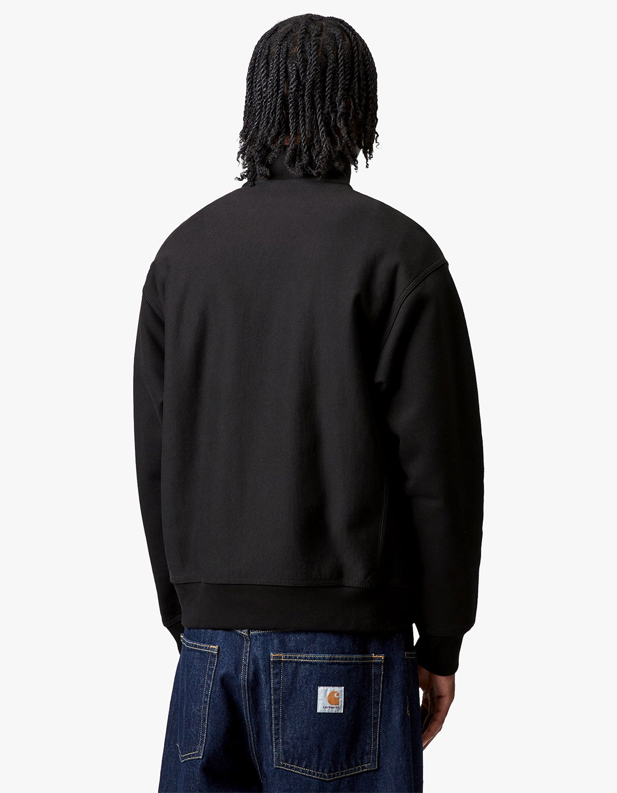 Half Zip American Script Sweat - Black