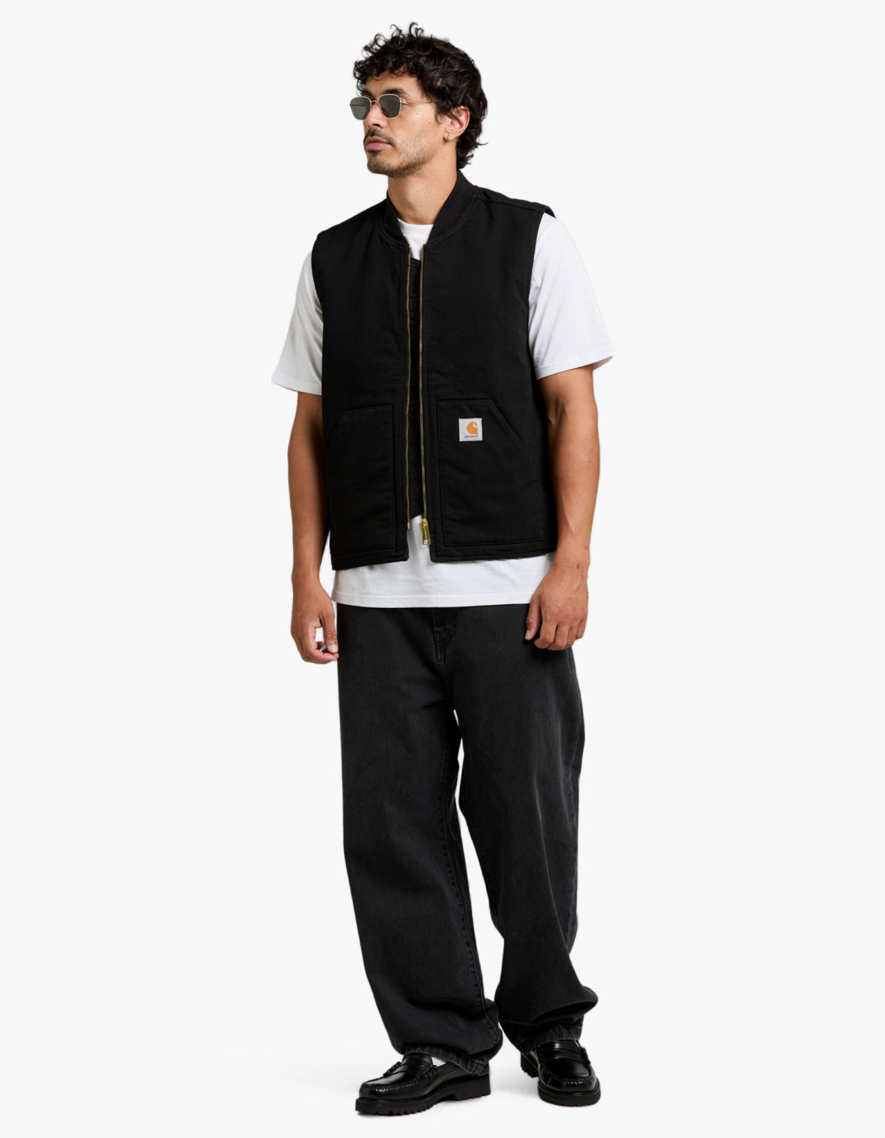 トップス Carhartt CLASSIC VEST - Black (rinsed) Carhartt WIP Classic Vest, Black | Loja online oficial