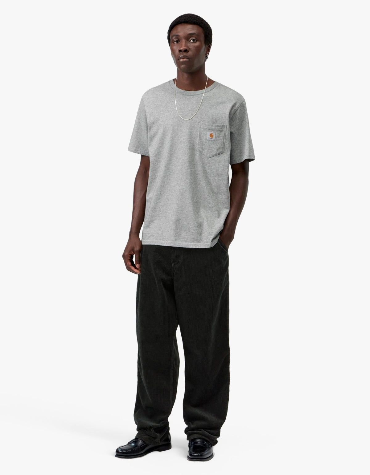 S/S Pocket T-Shirt - Grey Heather