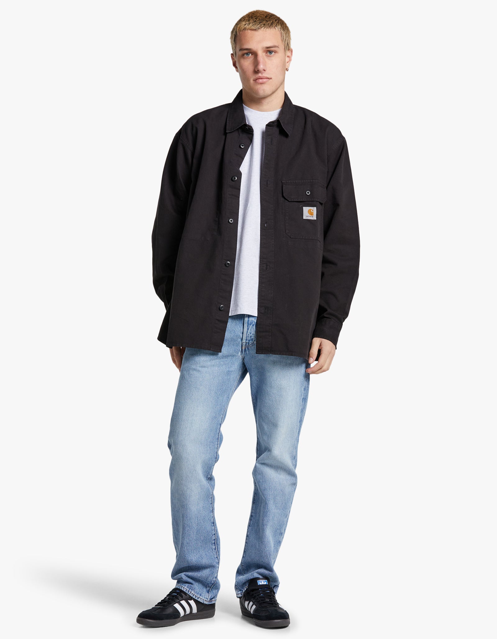 Carhartt Reno Shirt Jac - Black Mens - Tops - Coats and Jackets