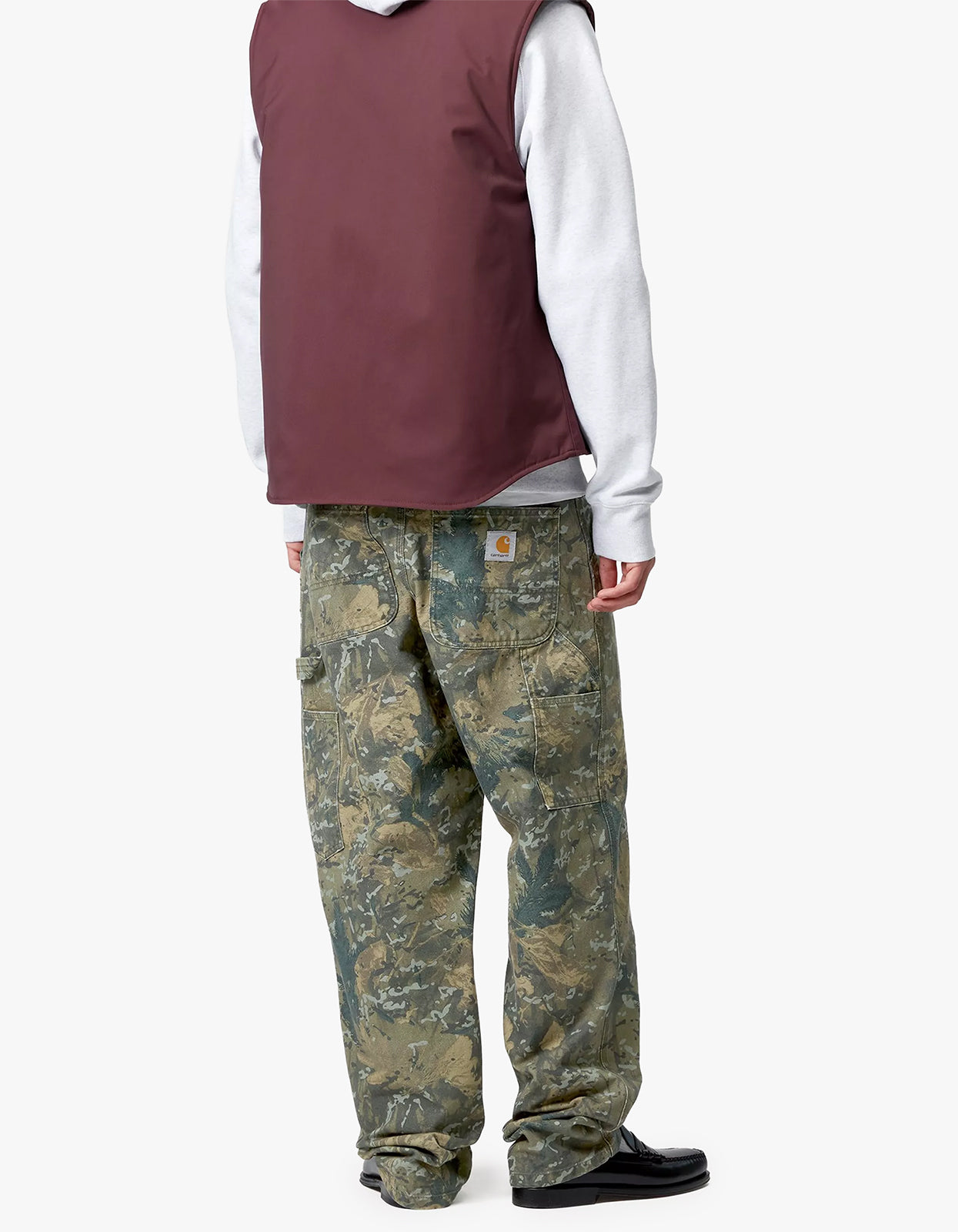 Single Knee Pant - Camo Combi, Greenstone Washed