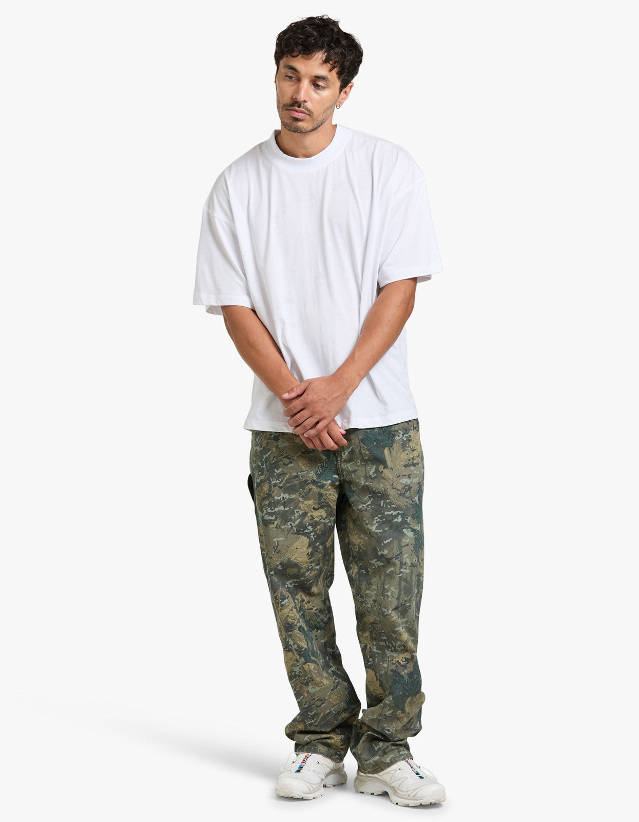 Single Knee Pant - Camo Combi, Greenstone Washed