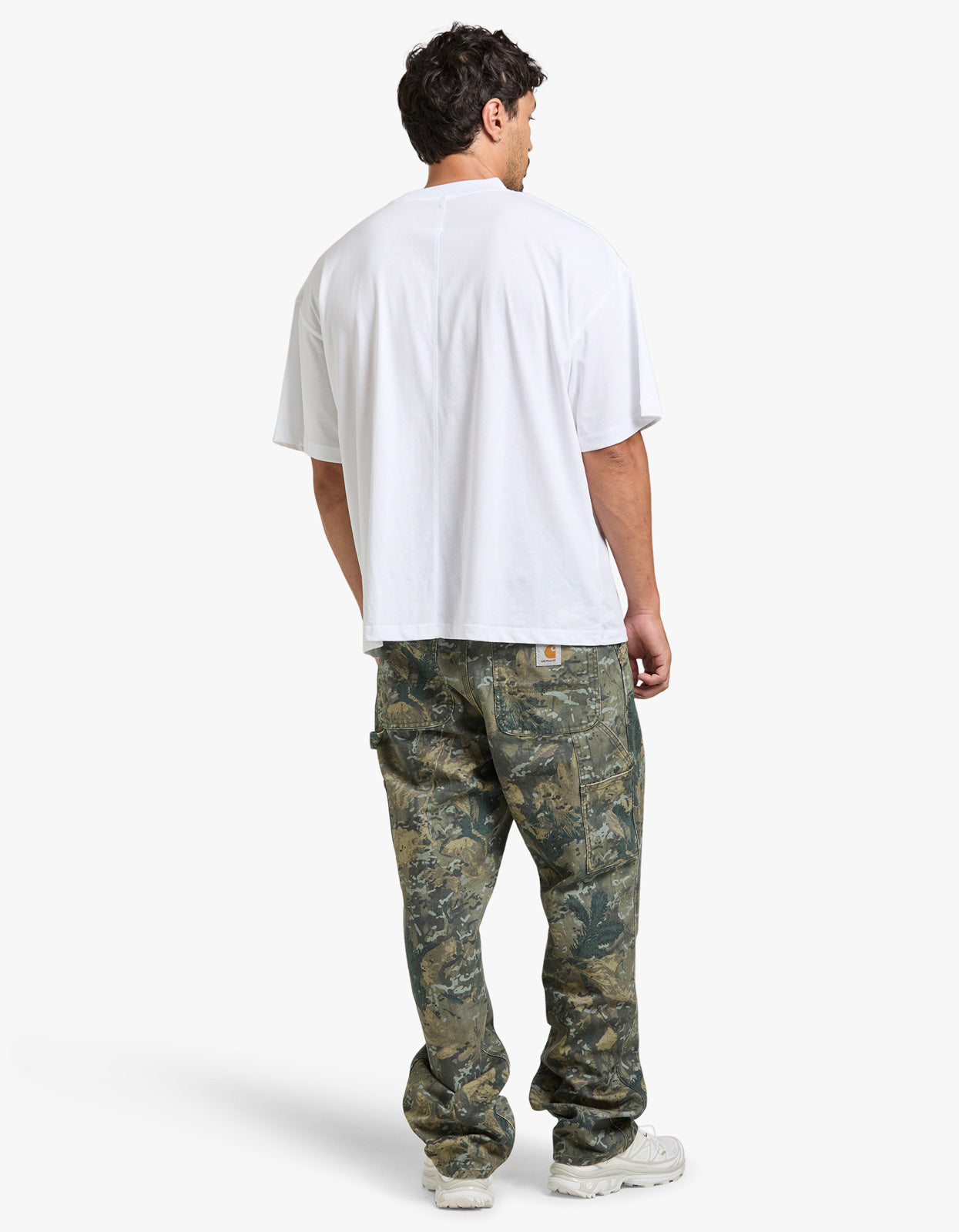 Single Knee Pant - Camo Combi, Greenstone Washed