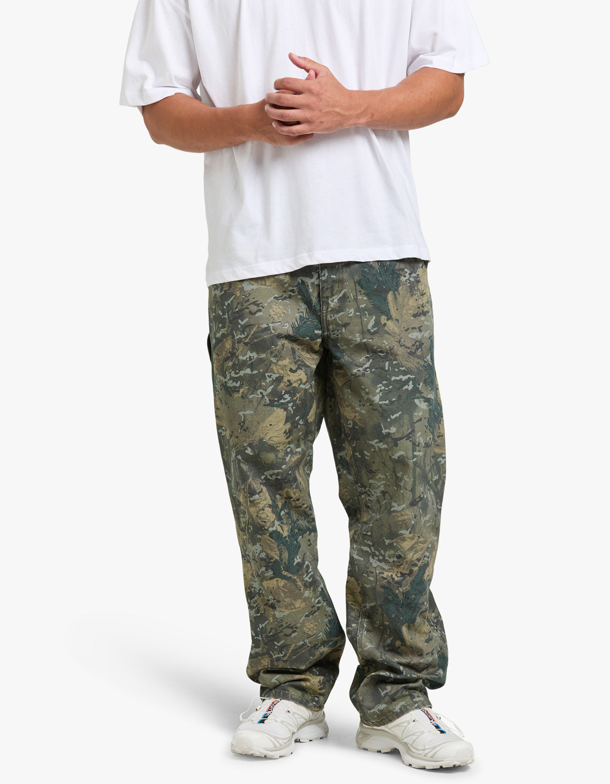 Single Knee Pant - Camo Combi, Greenstone Washed
