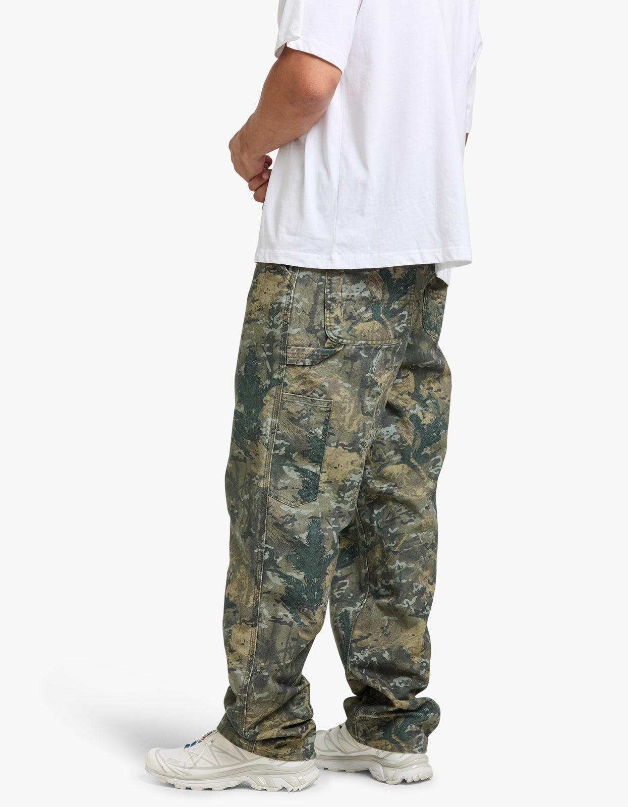 Single Knee Pant - Camo Combi, Greenstone Washed