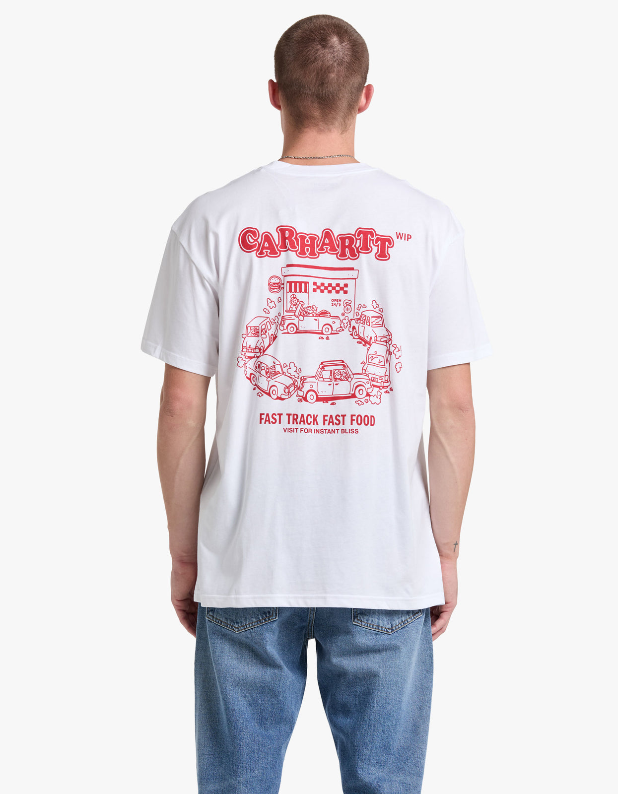 Superette | S/S Fast Food T Shirt - White/Red