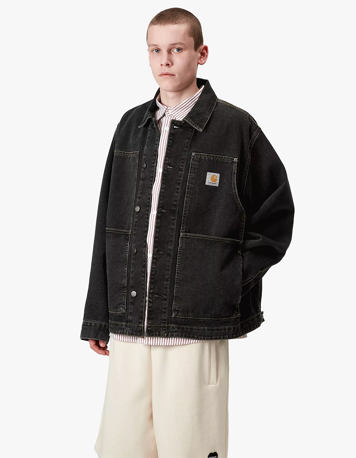 OG Double Front Jacket - Black Stone Washed