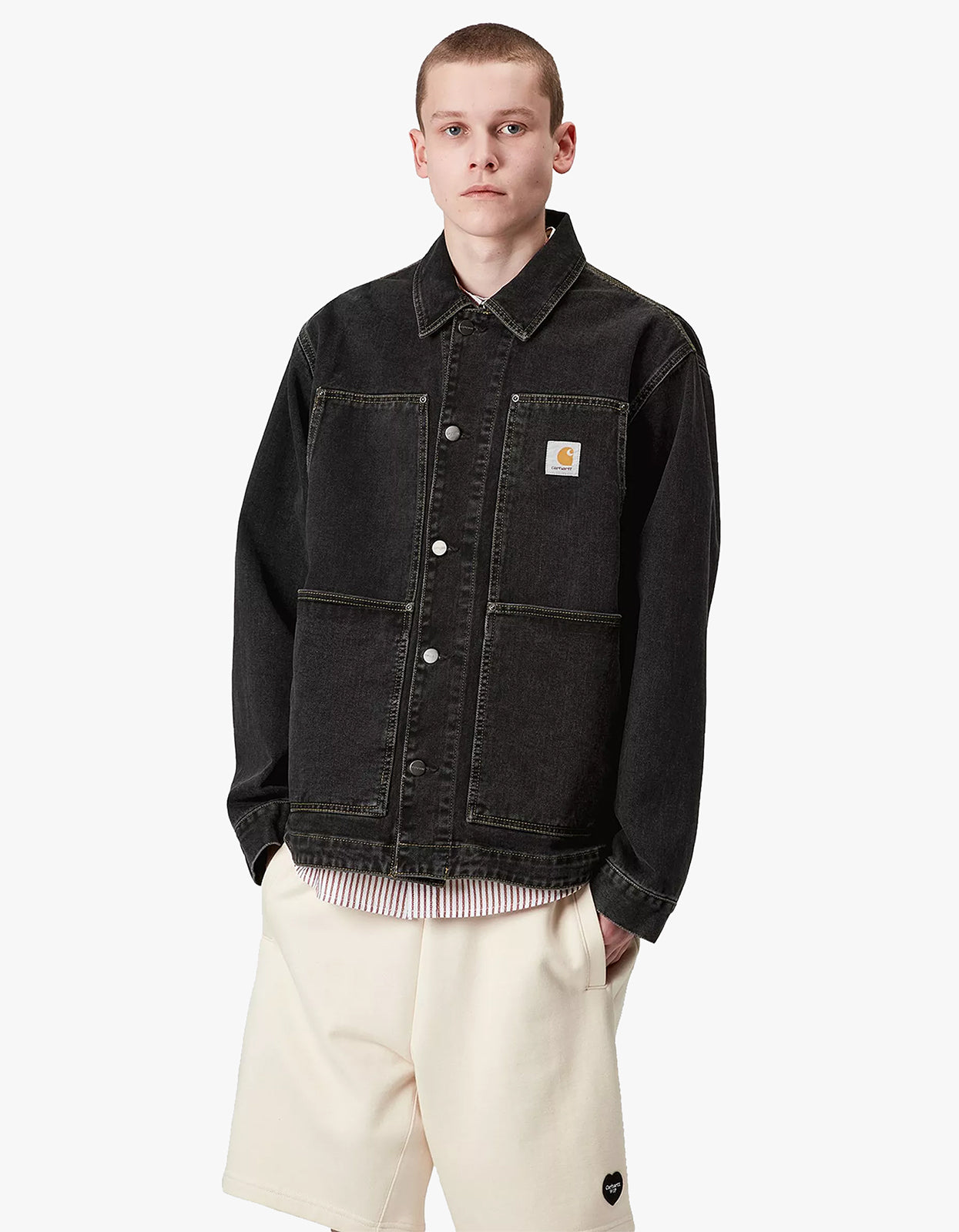 OG Double Front Jacket - Black Stone Washed