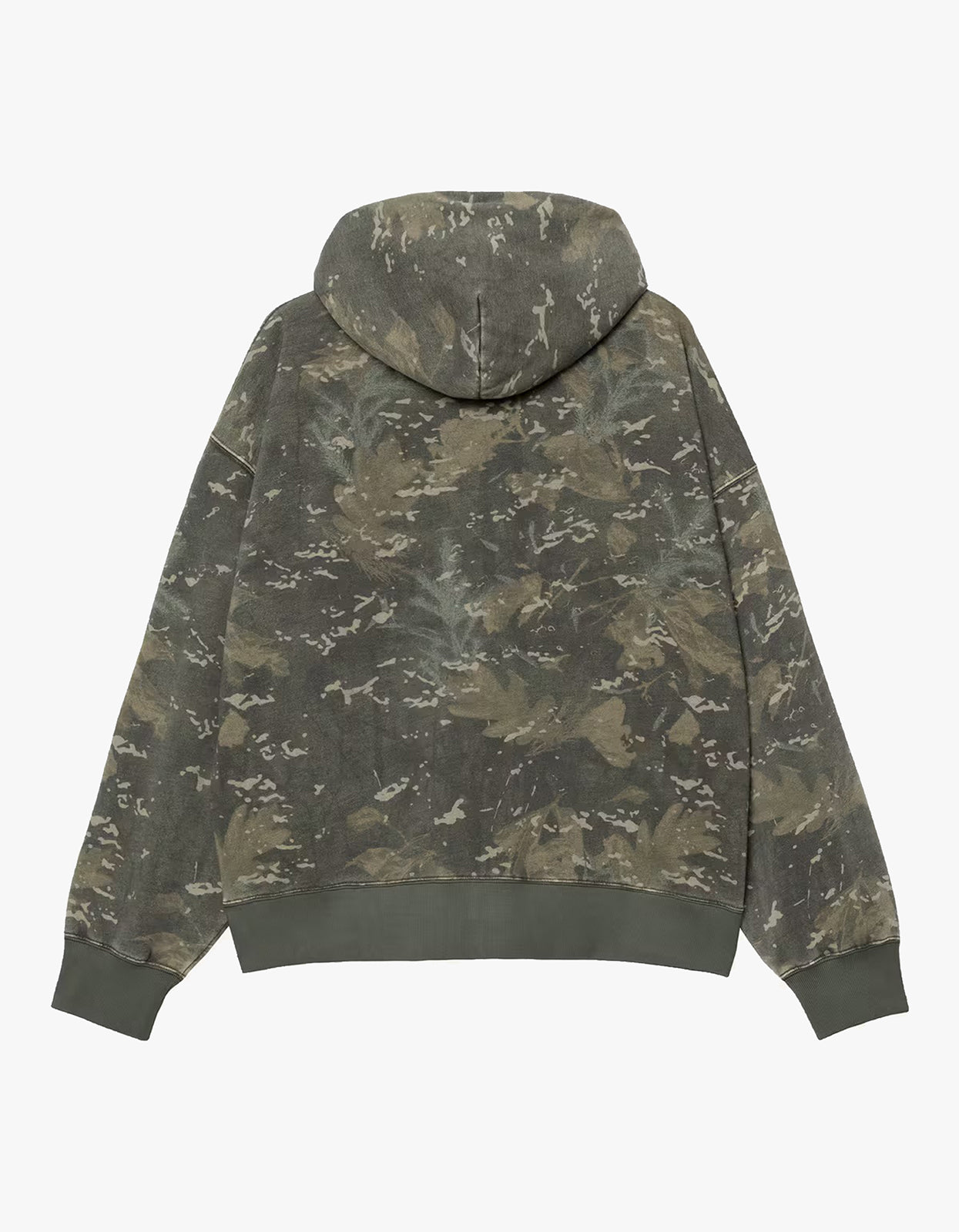 Hooded Benton Sweat Jacket - Camo Combi, Green Garment Dyed