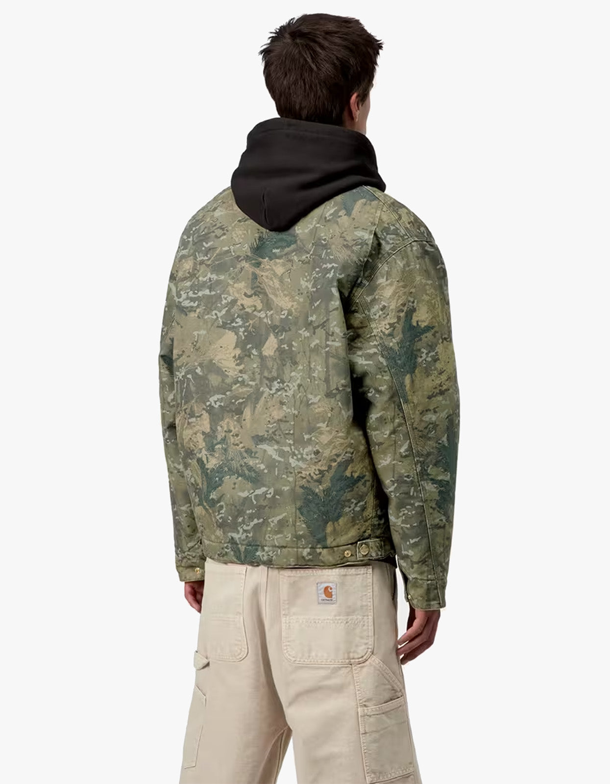OG Detroit Jacket - Camo Combi, Green/Black Stone Washed