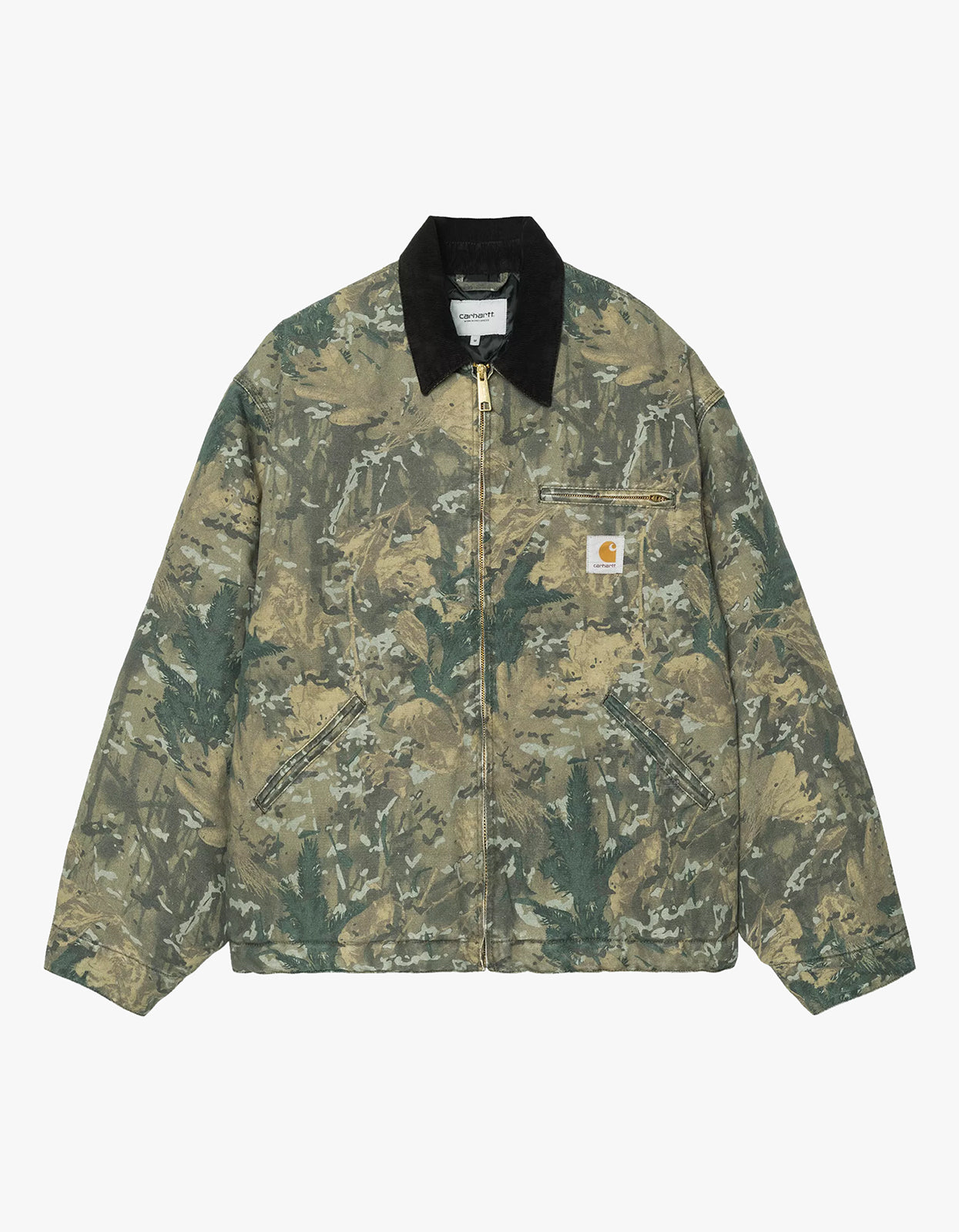 OG Detroit Jacket - Camo Combi, Green/Black Stone Washed