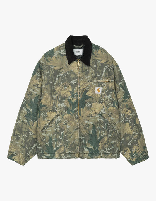 OG Detroit Jacket - Camo Combi, Green/Black Stone Washed