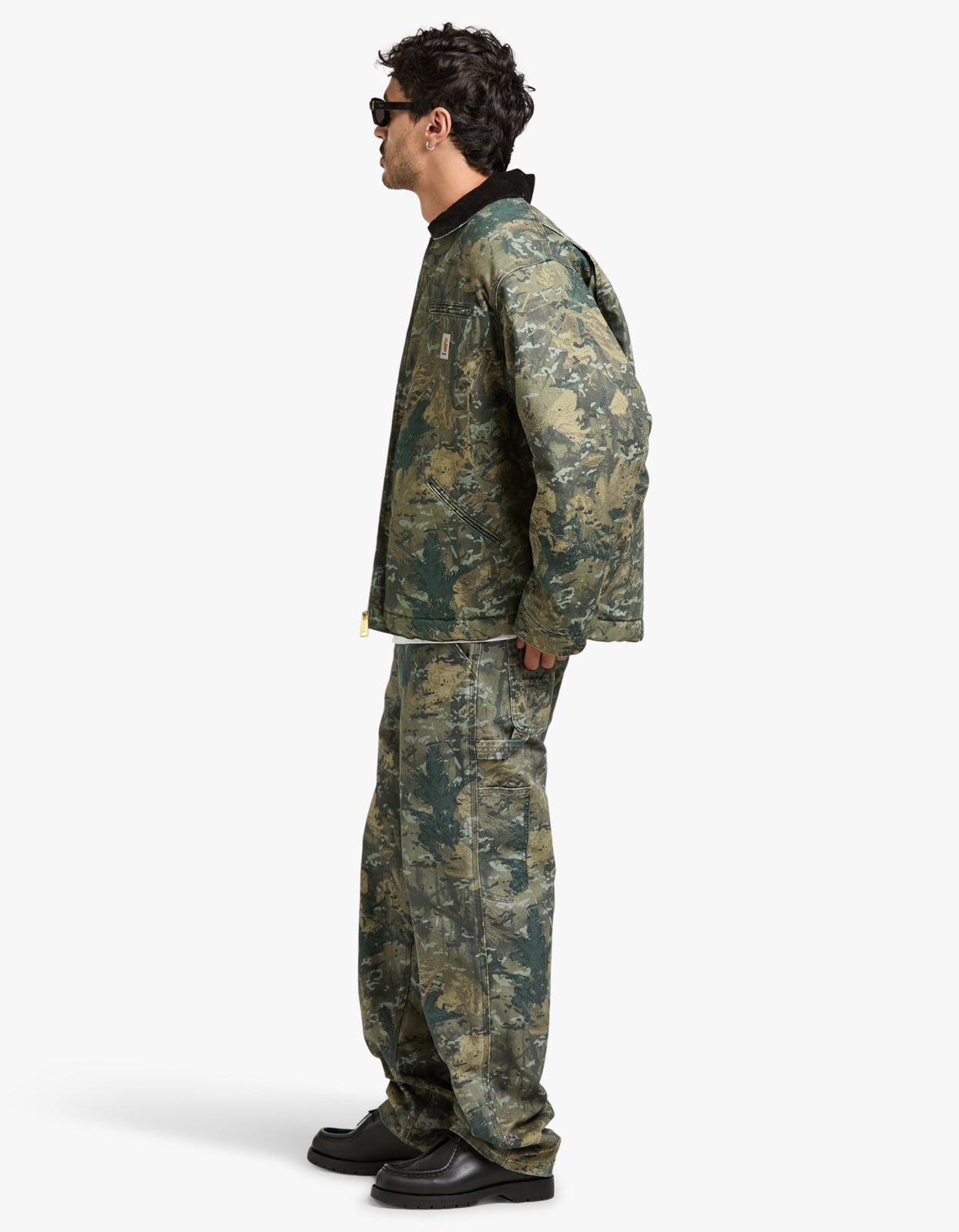 OG Detroit Jacket - Camo Combi, Green/Black Stone Washed