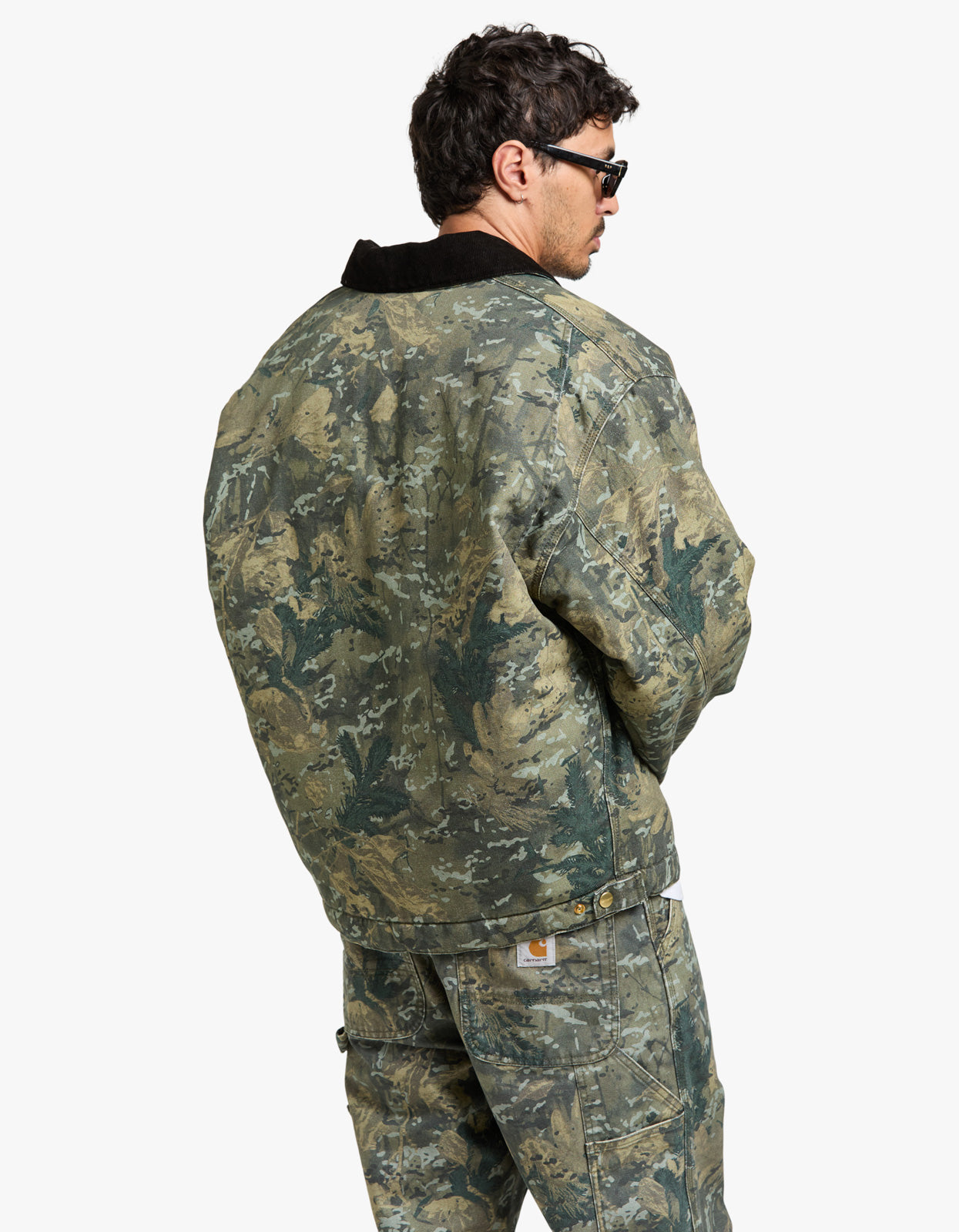 OG Detroit Jacket - Camo Combi, Green/Black Stone Washed
