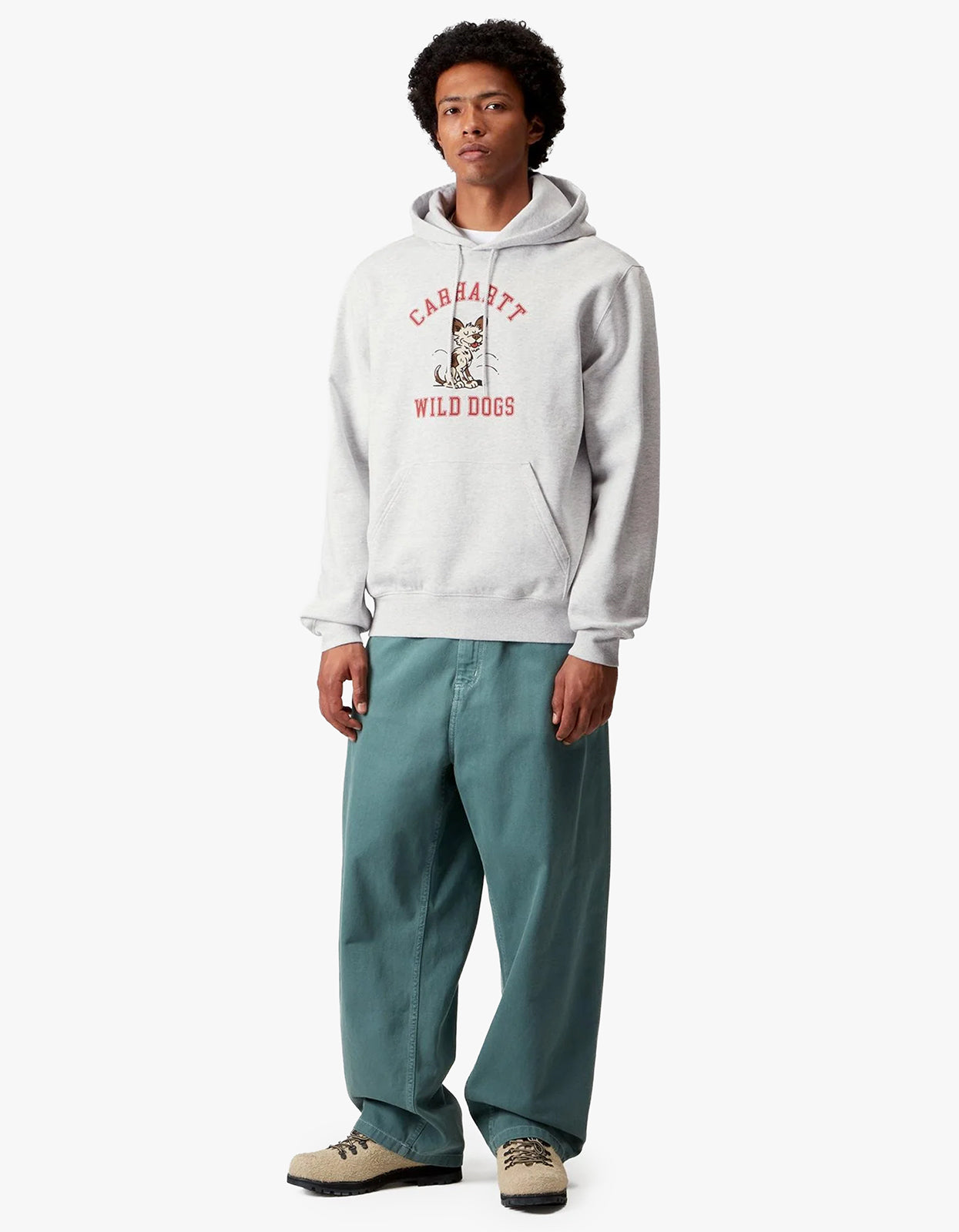 Hooded Wild Dog Sweat - Ash Heather