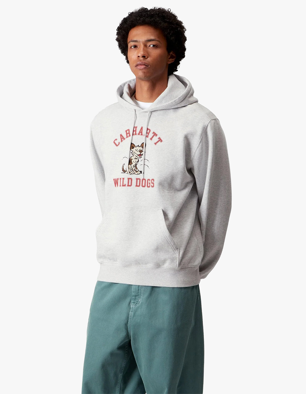 Hooded Wild Dog Sweat - Ash Heather