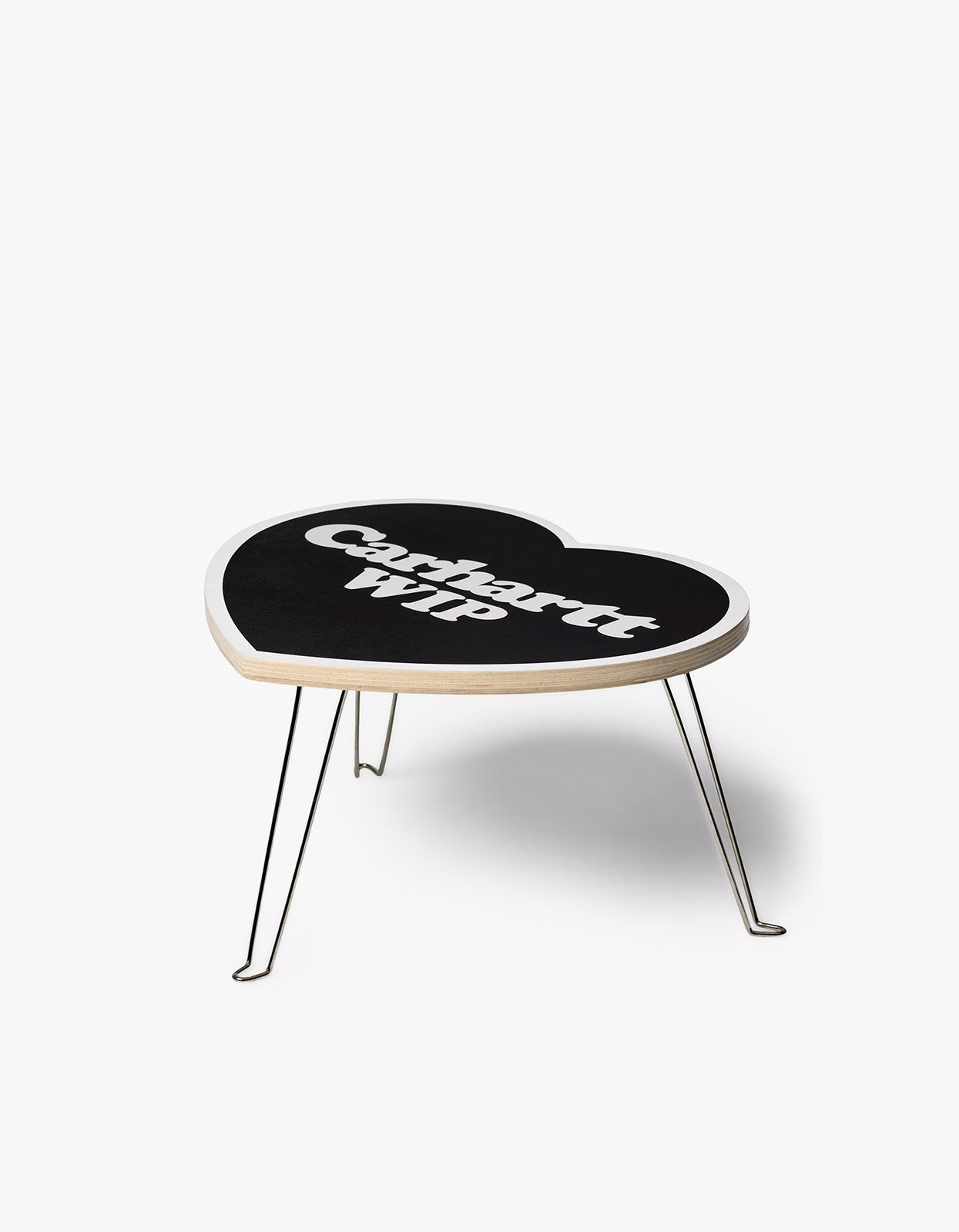 Heart Folding Table - Black/White