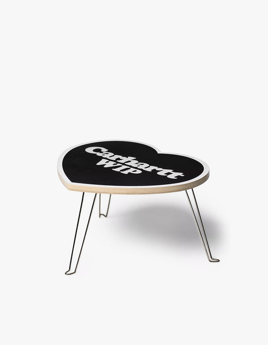 Heart Folding Table - Black/White
