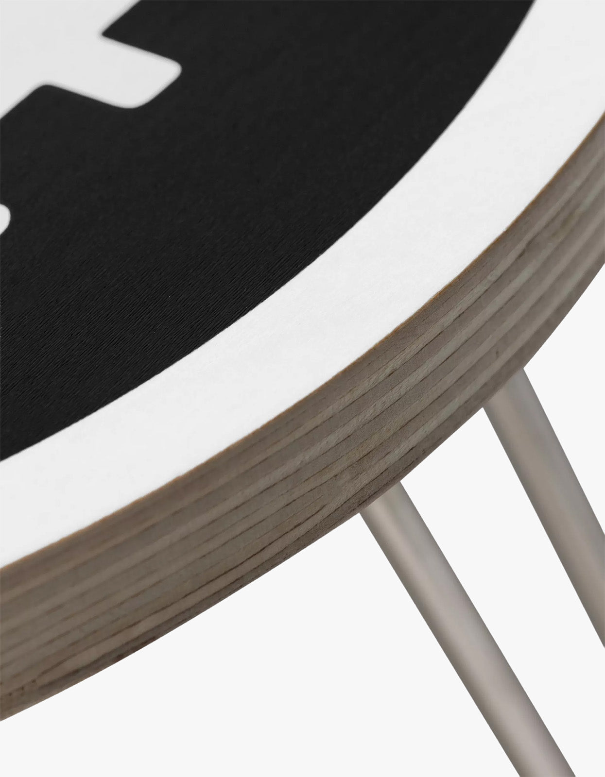 Heart Folding Table - Black/White