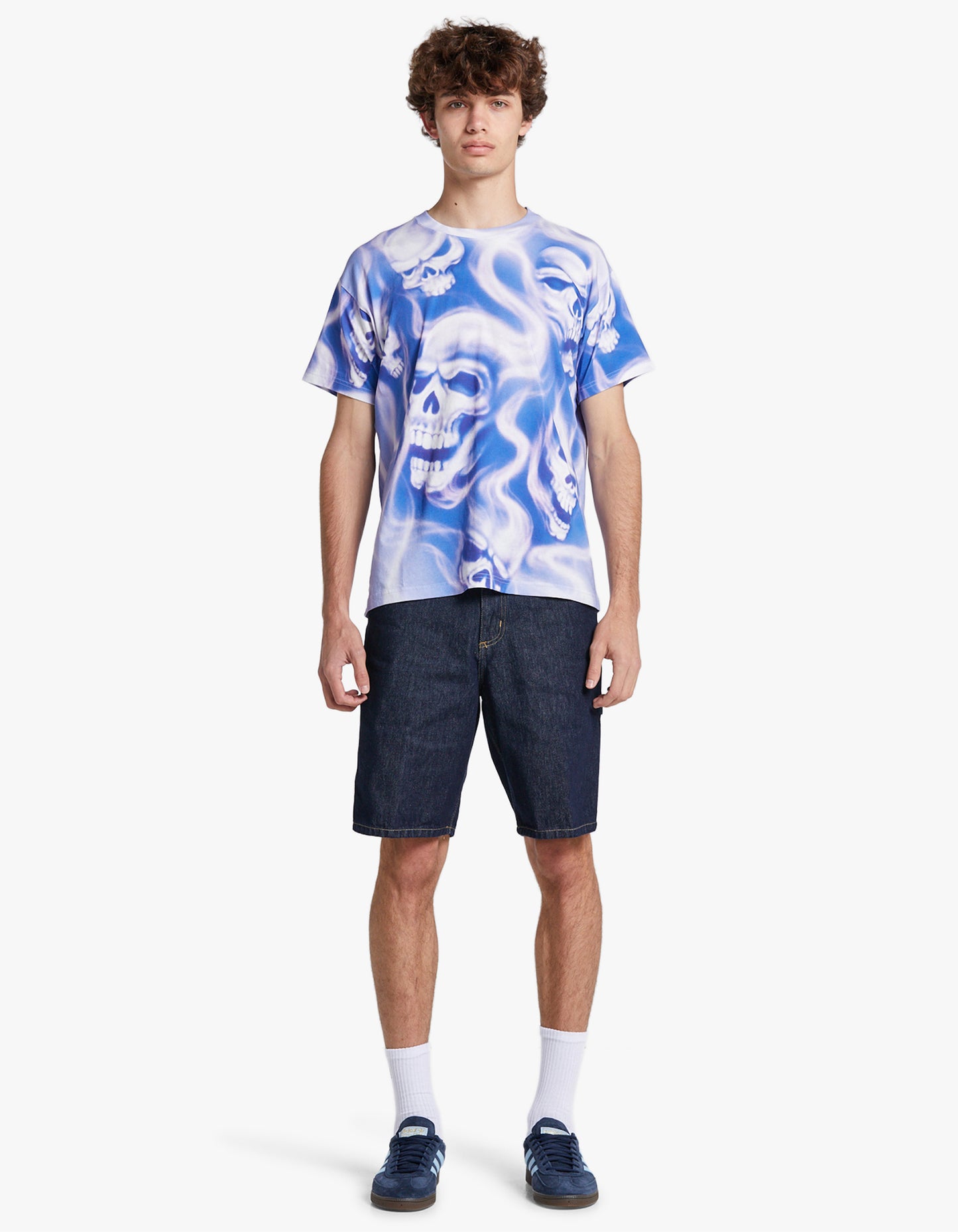 Single Knee Short - Blue Rinsed