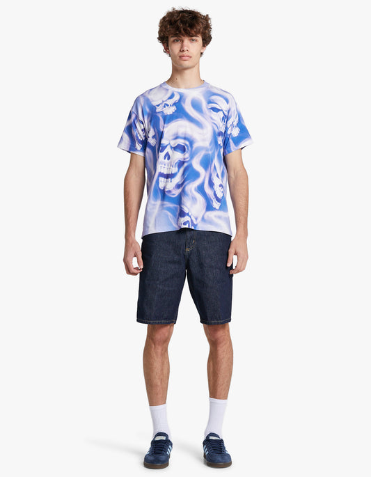 Single Knee Short - Blue Rinsed