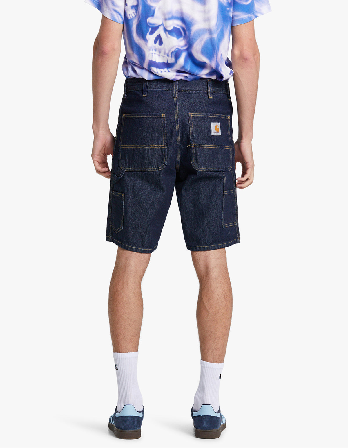 Single Knee Short - Blue Rinsed