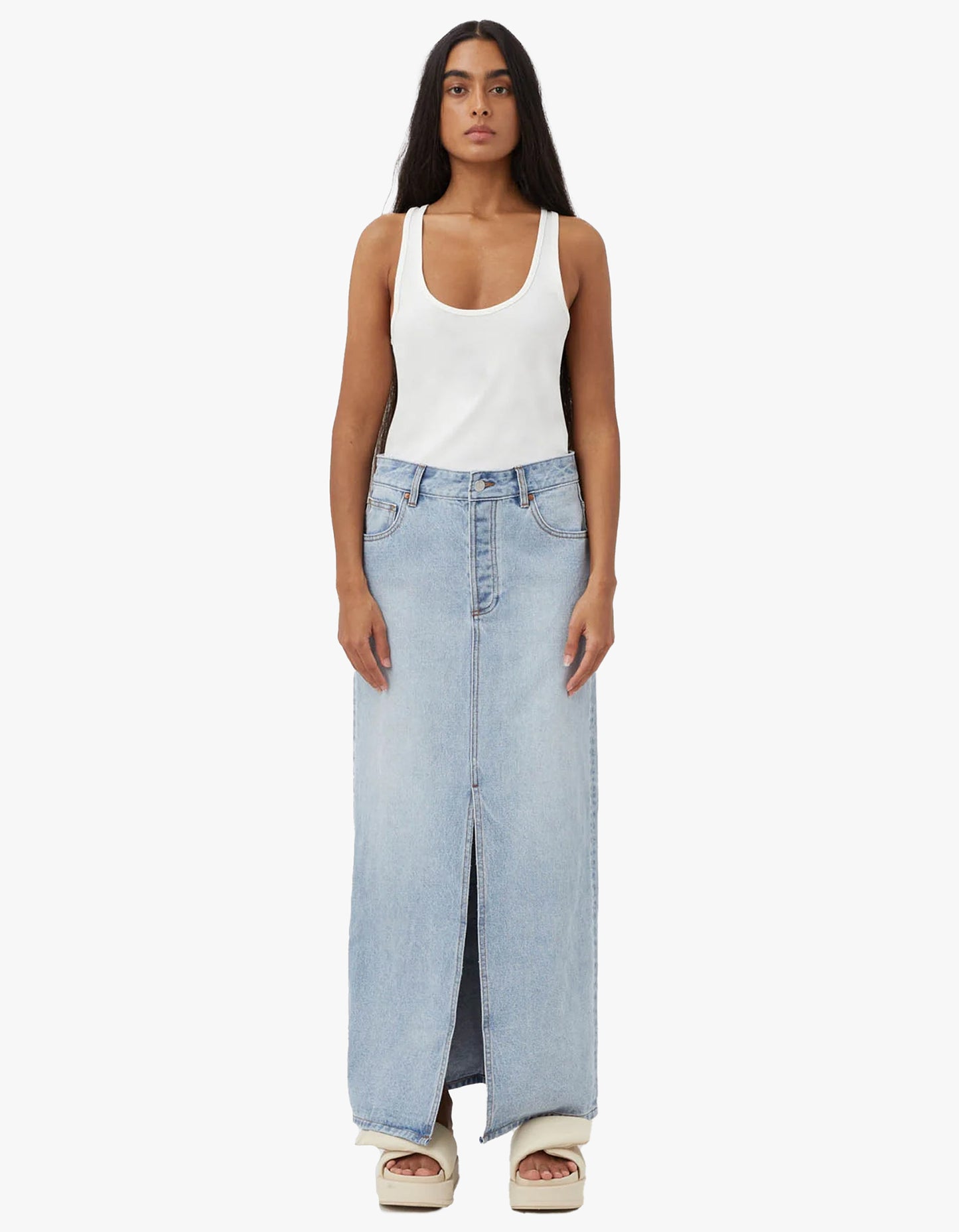 Phoebe Maxi Skirt - Washed Blue L60