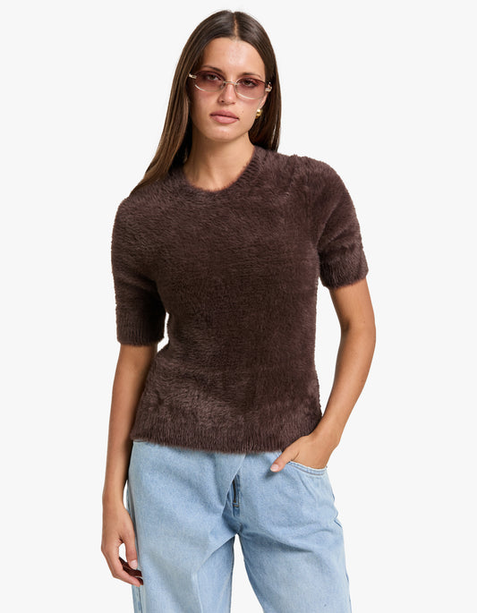 Maxime Top - Dusty Brown