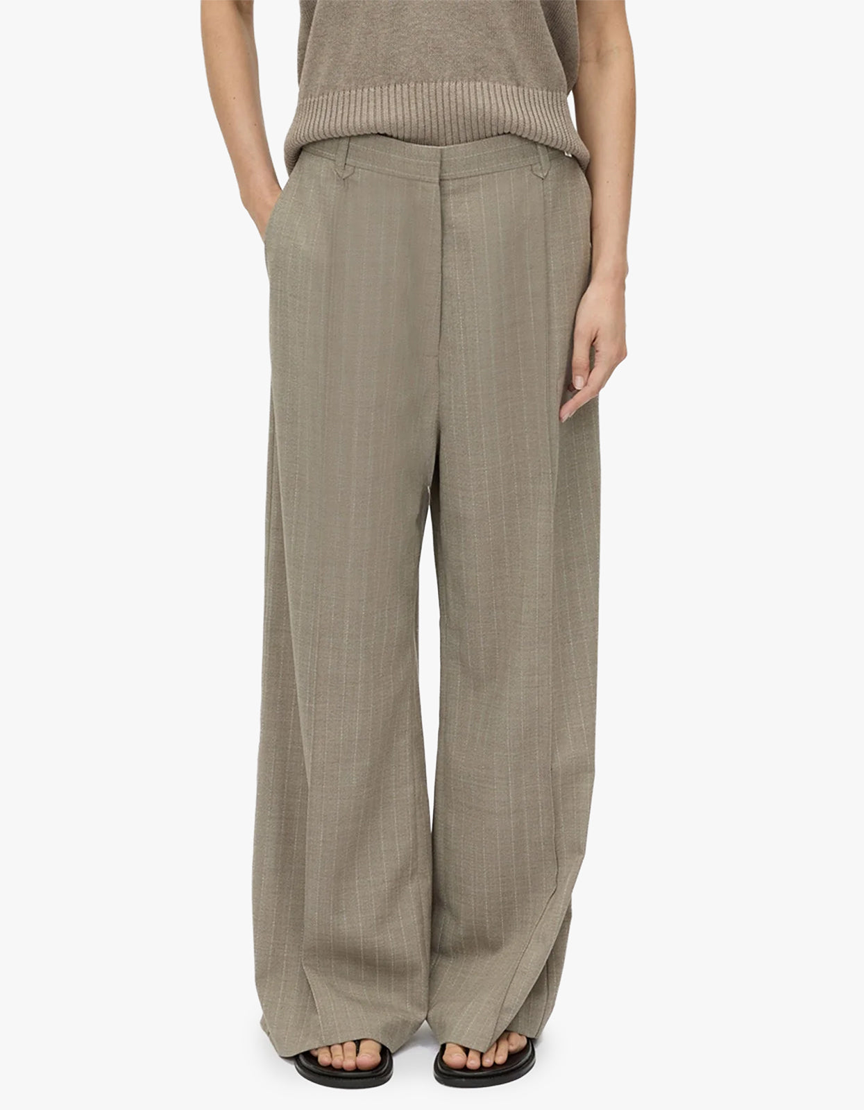Arnelle Pant - Natual Pinstripe