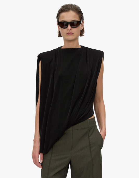 Ravine Draped Top - Black