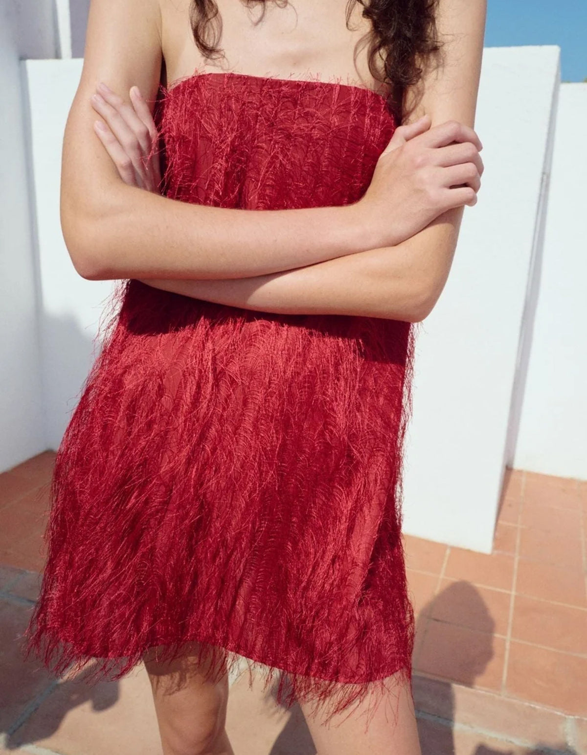 Evia Mini Dress  - Lipstick Red