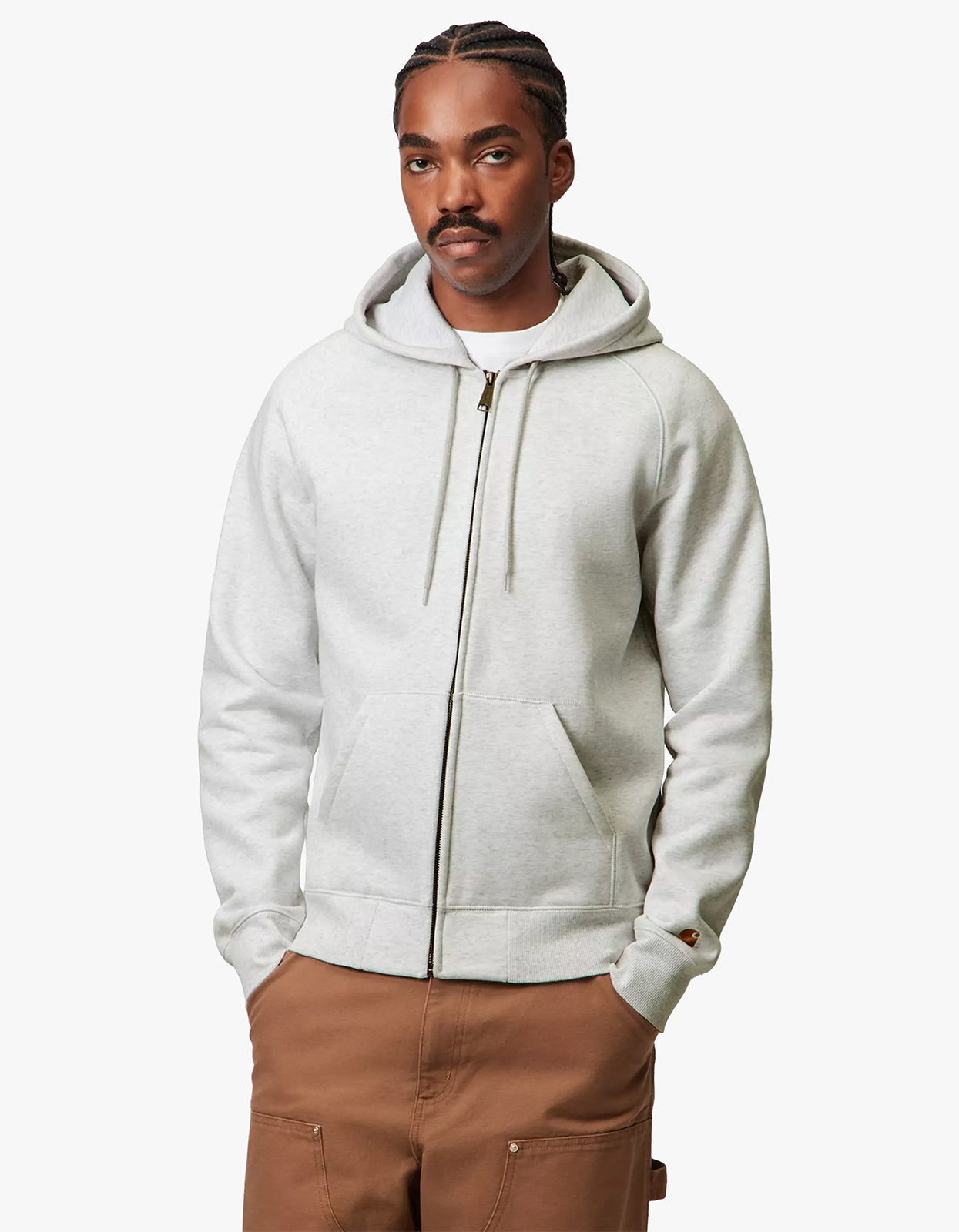 Hooded Chase Jacket - Ash Heather/Gold
