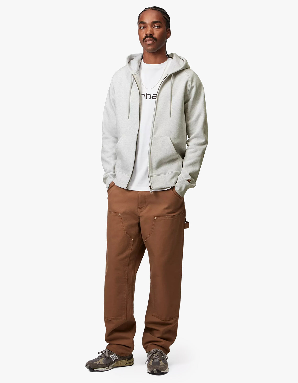 Hooded Chase Jacket - Ash Heather/Gold