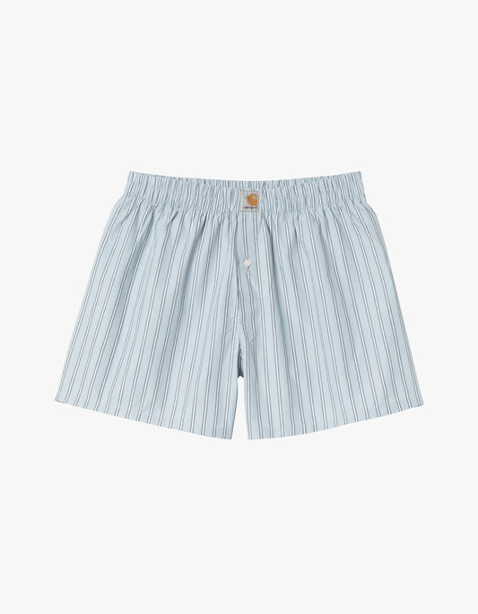 Cotton Boxer - Grimsby Stripe, Blue Fog
