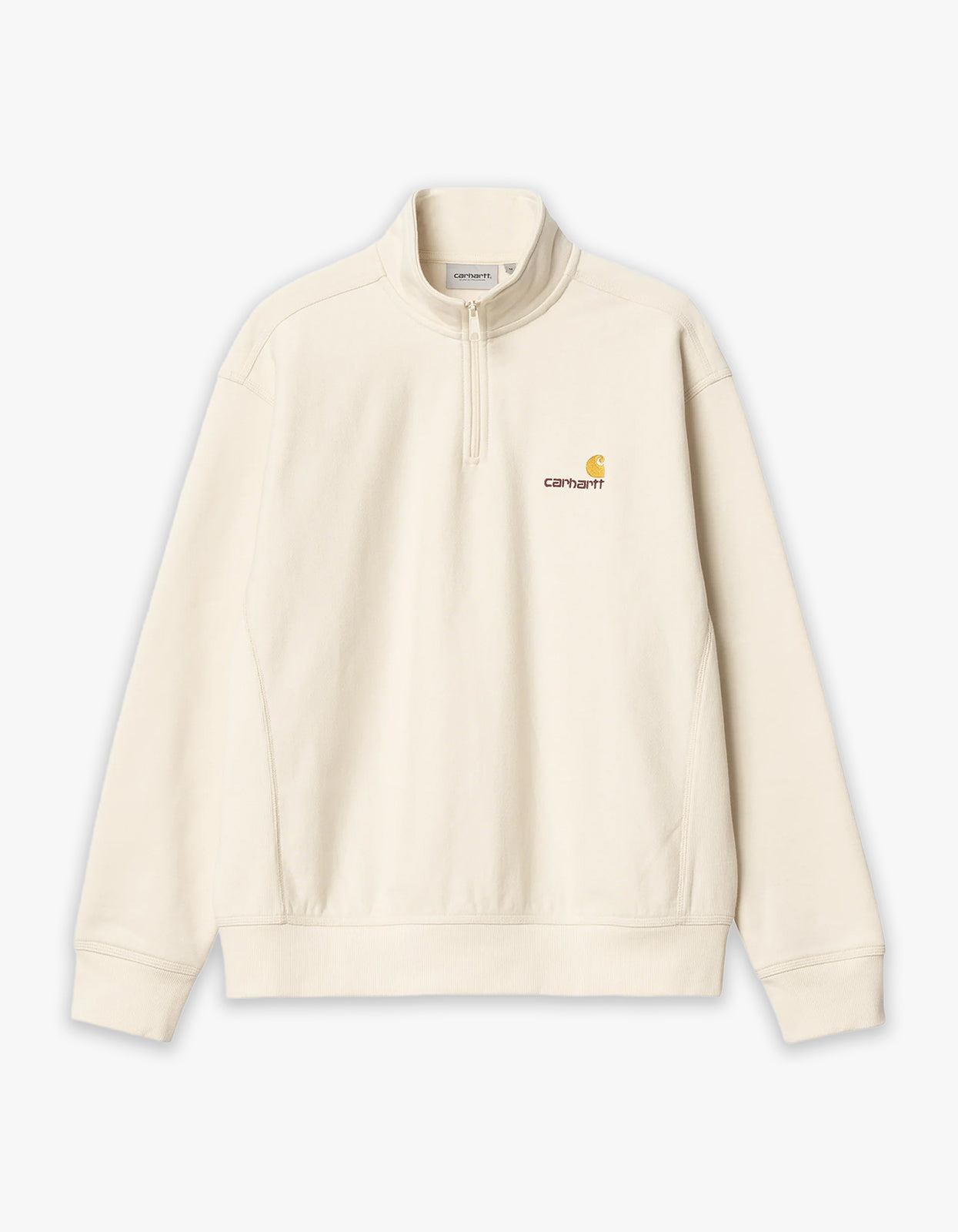 Half Zip American Script Sweat - Natural