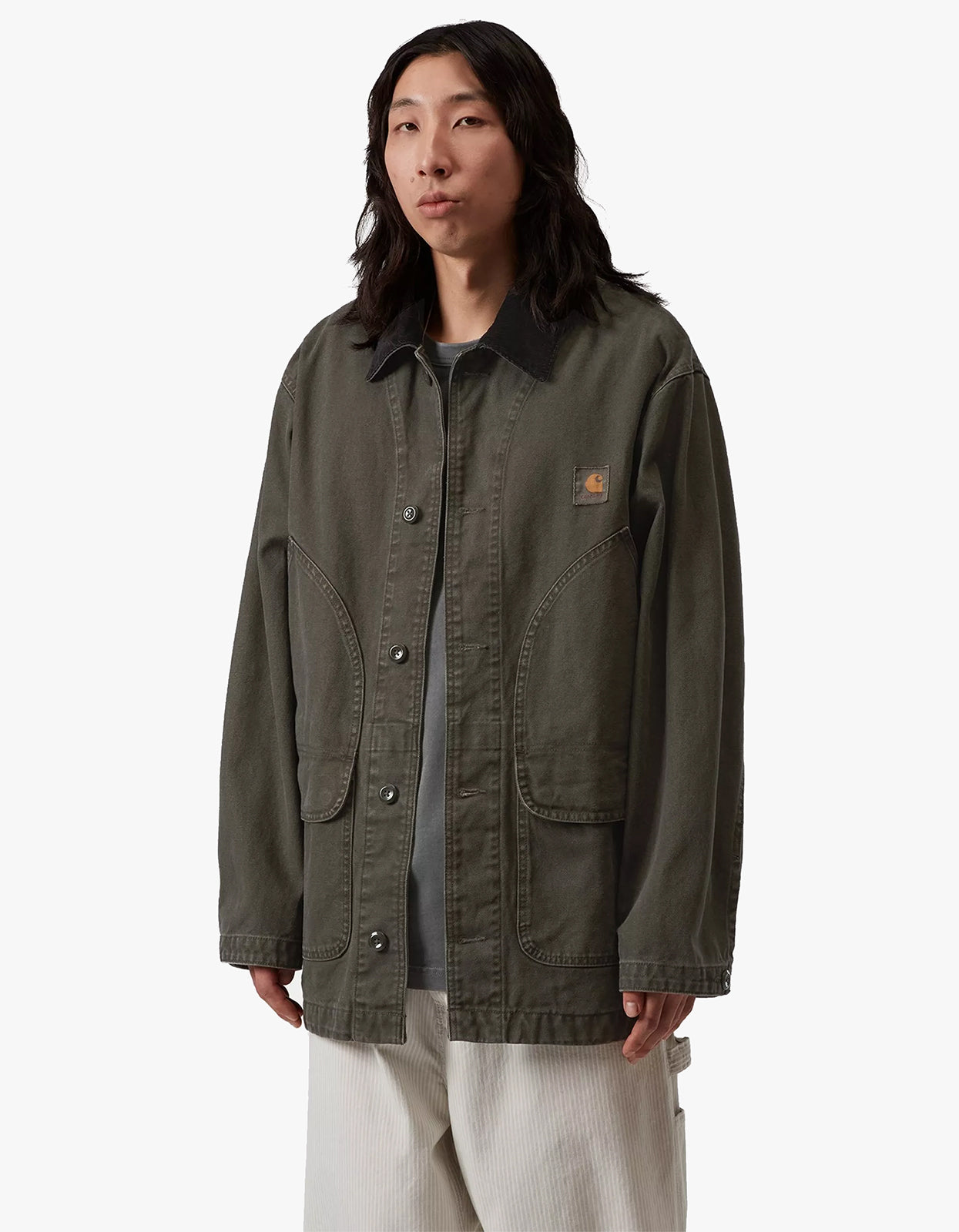 Carhartt WIP - Prescott Coat - Oxide Green/Black Garment Dyed